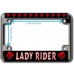 Motorcycle License Plate Frame Lady Rider Design